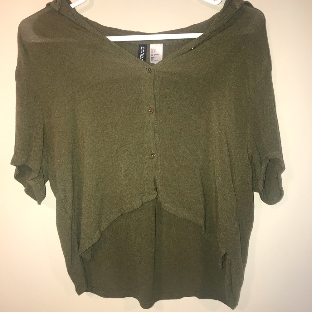 H&M Army Green Blouse